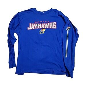 Kansas City Jayhawks NCAA Basketball Graphic Print Long-Sleeve T-Shirt Men's XL